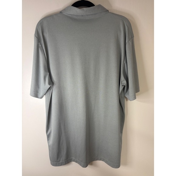 Travis Mathew Gray Golf Polo Shirt Striped Logo Mens Size L - Picture 5 of 7